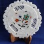 6" Marble Plate Pietra Dura Filigree Work Inlaid Handmade Malachite Floral Decor