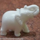 4" White Marble Elephant Solid Fine Work Handmade Home Decorative Gifts