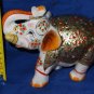 5" Marble Turning Gold Painted Jaipur Elephant Handmade Safari Home Decor Gifts