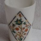 8" Handmade Marble Polished Pietra Dura Stone Wine Goblet Pedestal Glasses Arts 8" Handmade Marble Polished Pietra Dura Stone Wine Goblet Pedestal Glasses Arts