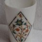 8" Handmade Marble Polished Pietra Dura Stone Wine Goblet Pedestal Glasses Arts