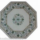 18" White Marble Coffee Table Top Handmade Paua Shell Pietra Dura With Stand New 18" White Marble Coffee Table Top Handmade Paua Shell Pietra Dura With Stand New