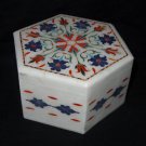 5"x3" Marble Lapis Lazuli Pietra Dura Jewelry Box Trinket Handmade Inlaid Gifts