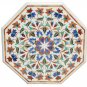30" Marble Coffee Table Top Pietra Dura Lapis Lazuli Semi Precious Handmade Deco