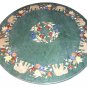 30" Green Marble Table Top Lapis Lazuli Marquetry Inlay Work Elephant Decor