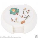 Marble Coaster Set Kitchen Accessories Malachite Pietra Dura Home Decor Gifts Marble Coaster Set Kitchen Accessories Malachite Pietra Dura Home Decor Gifts