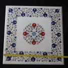 24" Lapis Marble Marquetry Coffee Dining Table Top Pietra Dura Shopping Art
