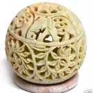 Marble Tea Light Candle Stand Holder Elepahnt Handcarved Filigree Home Decor