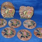 Marble 2 Tea Coaster Elephant Hand carved Hand Painted Handmade Gifts Decor Marble 2 Tea Coaster Elephant Hand carved Hand Painted Handmade Gifts Decor