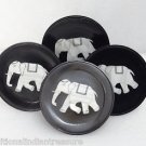Black Marble Tea Coaster Set Handmade Elephant Art Beautiful Home Decor Gifts Black Marble Tea Coaster Set Handmade Elephant Art Beautiful Home Decor Gifts