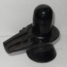 4" Black Marble Shiva Lingam Statue Shivling Handmade Hinduism worship