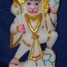6" Indian Carving Hindu God Hanuman Color Marble Stone Statue Figurine Decor Art