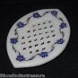 Marble Soap Dish Holder Bathroom Pietra Dura Decor Lapis Filigree Home Decor Art