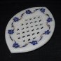 Marble Soap Dish Holder Bathroom Pietra Dura Decor Lapis Filigree Home Decor Art