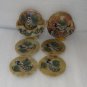 Marble Pcs of 2 Tea Coaster Peacock Art Dancing Beautiful Hand painted Decor Art