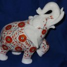 Marble Safari Turning Elephant Hakik Pietra Dura Inlaid Mosaic Rare Home Decor Marble Safari Turning Elephant Hakik Pietra Dura Inlaid Mosaic Rare Home Decor