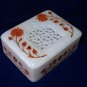 4"x3"x1.25" White Marble Jewelry Box Handmade Carnelian Pietra Dura Inlaid Decor