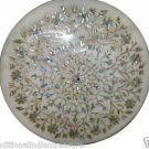 Size 2'X2' Marble Side Coffee Table Top Rare Inlay Turquoise Gem Home Decor H918