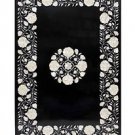 3'x2' Marble Dining Table Top Black Paua Shell Inlaid Semi Precious Handmade New 3'x2' Marble Dining Table Top Black Paua Shell Inlaid Semi Precious Handmade New