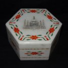 5"x3" Marble Mosaic Hakik Jewelry Box Taj Mahal Pietra Dura Home Decor Gifts 5"x3" Marble Mosaic Hakik Jewelry Box Taj Mahal Pietra Dura Home Decor Gifts
