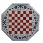 24" Marble Dining Coffee Table Top Handmade Chess Art Marquetry Home Decor Gifts