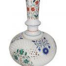 White Marble Flower Vase Pot Real Inlay Stone Mosaic Floral Art Home Decor Gifts White Marble Flower Vase Pot Real Inlay Stone Mosaic Floral Art Home Decor Gifts