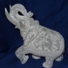 Marble Elephant Hand Carved Fine Work Rare Safari Turning Handmade Home Decor