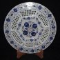 11" Marble Plate Lapis Lazuli Floral Design Pietra Dura Handmade Home Decor Arts