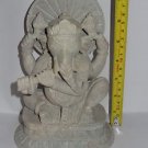 7.5" New Marble Ganesha Statue Lord Ganesh Deities Sculpture Off White Stone Art