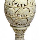 Marble Lamp Elephant Hand carved Aroma Tea Light Candle Holder Carved Home Decor