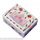 4"x3"x1.5" White Marble Jewelry Box Handmade Pietra Dura Taj Mahal Inlaid Gifts 4"x3"x1.5" White Marble Jewelry Box Handmade Pietra Dura Taj Mahal Inlaid Gifts