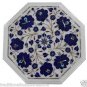 1' Marble Coffee Table Top Rose Flower Inlaid Floral Pietra Dura Mosaic Handmade