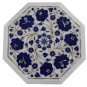 1' Marble Coffee Table Top Rose Flower Inlaid Floral Pietra Dura Mosaic Handmade