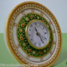 6" Marble Clock Handmade Hand painted Office Decor Home Decorative Best Gifts 6" Marble Clock Handmade Hand painted Office Decor Home Decorative Best Gifts