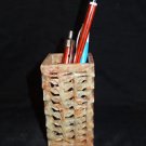 Marble Square Pen Holder Stand Filigree Hand Carved Home Decor Handmade Art