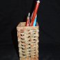 Marble Square Pen Holder Stand Filigree Hand Carved Home Decor Handmade Art