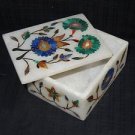 Pietra Dura Marble Jewelry Box Trinket Lapis Lazuli handmade Cyber Monday Gifts