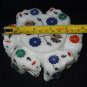 Marble Paua Shell Jewelry Box Trinket Six Round Elephant Semi Precious Inlaid