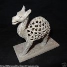 3.5" Marble Camel Filigree A CAMEL INSIDE CAMEL Hand Carved home Decor Art Gifts