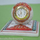 Marble Clock With Base Handmade Hand painted Office Home Decor Best Gifts Marble Clock With Base Handmade Hand painted Office Home Decor Best Gifts