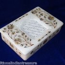 6"x4"x1.5" Rectangular Marble Jewelry Box Paua Shell Pietra Dura Marquetry Art