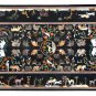 60"X 36" Black Marble Coffee center Table Top Animal Art Handicraft Marquetry