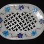 Marble Soap Dish Oval Holder Bathroom Pietra Dura Decor Lapis Turquoise Art
