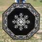 42" Black Marble Dining Table Top Floral Handmade Home decor Gifts New