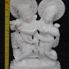 12" Marble Radha Krishna iskon statue Deities lord sculpture Handmade decor Art