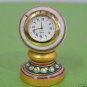 3" Decorative Marble Clock With Base Handmade Hand painted Office Best Gifts