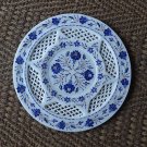 12" Rare Lapis Lazuli Marble Plate Pietra Dura Grill Work Handmade home Decor