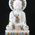 7" White Marble Buddha Goddess Fine Art Stone Sculpture Religious Handmade Nice