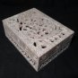 Marble Jewelry Box Trinket Lattice Hand Carved Decor Fine Work Shopping Gifts