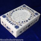 6"x4"x1.5" Marble Jewelry Box Lapis Lazuli Handmade Pietra Dura Semi Precious